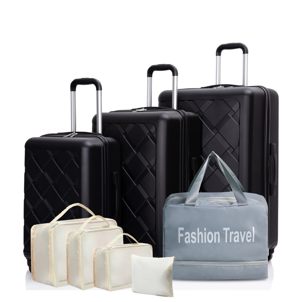 Hardshell Suitcase with Spinner Wheels ABS Luggage Sets Lightweight Durable Suitcase