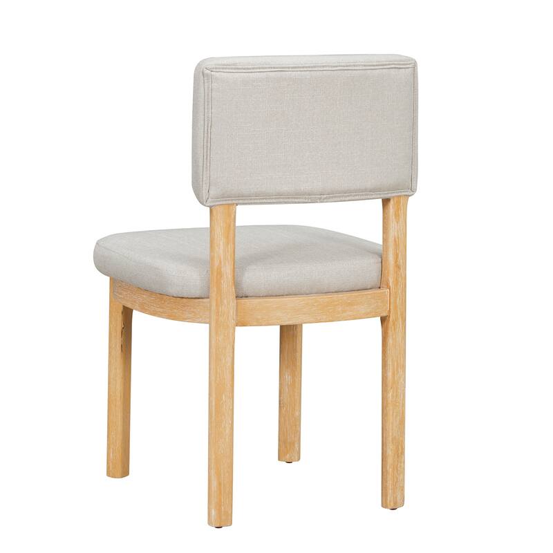 60" Farmhouse Dining Table with Cutout Legs, Rectangular Wood Table for Dining Room & Kitchen