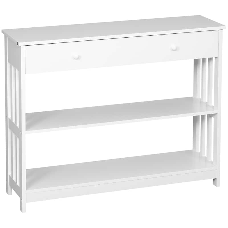 Console Hallway Table with Extra Wide Pull Out Drawer