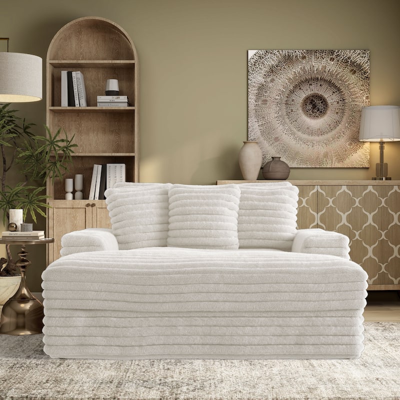 Furniture of America Venden Modern Chenille Padded 2-Seater Chaise Loveseat with USB Charger and Cup Holders