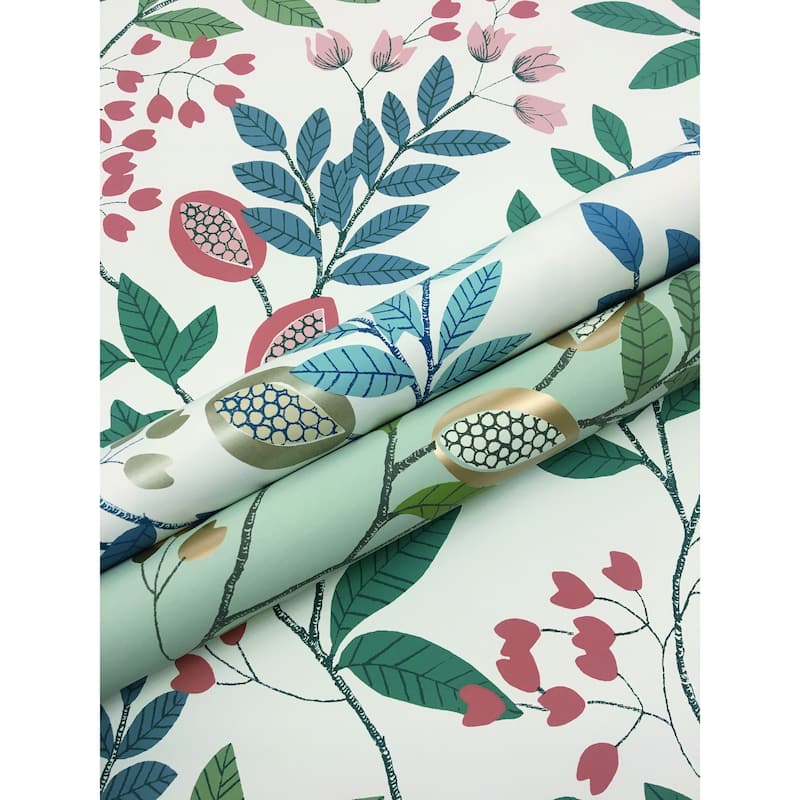 Montmorency Vinyl Eden Retreat Wallpaper 27 in x 27 ft = 60.75 sq ft