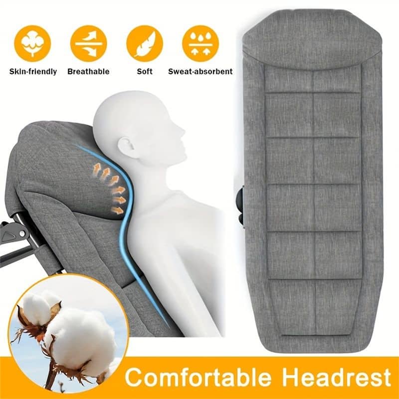 Portable Folding Camp Bed with Mattress, Multi-Functional Nap Cot