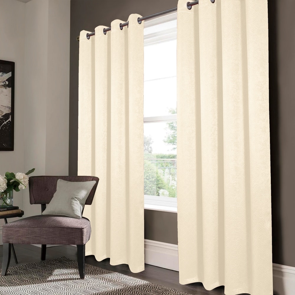 Nellie Geometric Room Darkening Window Curtain Panel 84"