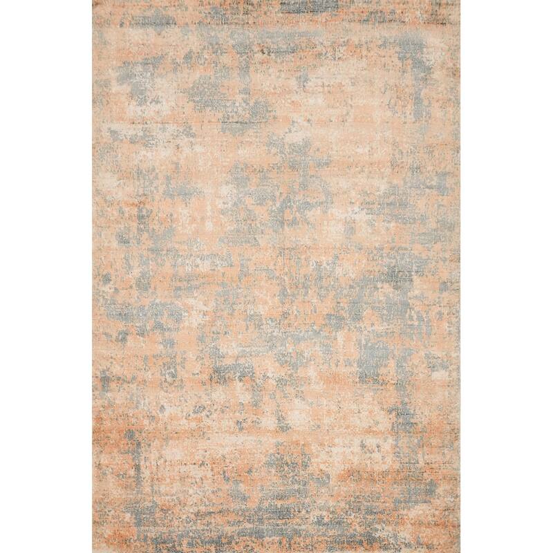 Hand Knotted Oriental Viscose Silk Carpet Modern All-Over Oranges & Rust Abstract Area Rug - 5' 7'' X 4' 0''