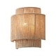 preview thumbnail 10 of 12, Farmhouse Hemp Rope 1-Light Dimmable Wall Sconce for Living Room