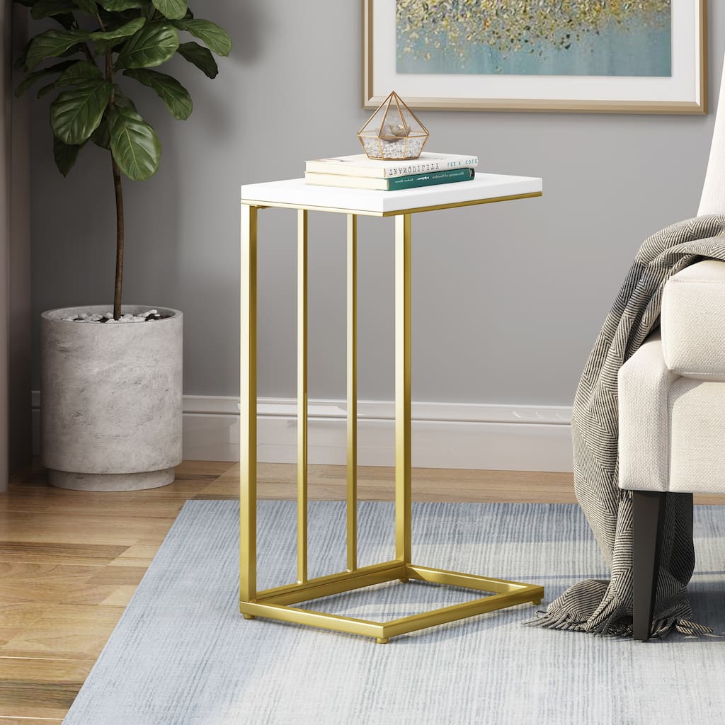 Durand Modern Glam Faux Wood End Table by Christopher Knight Home