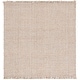 preview thumbnail 5 of 10, SAFAVIEH Handmade Natural Fiber Filanthi Farmhouse Fringe Jute Rug 6' Square - Natural/Ivory - Square