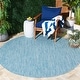 preview thumbnail 161 of 177, SAFAVIEH Courtyard Jonell Indoor/ Outdoor Patio Backyard Rug 10' Round - Navy/Grey