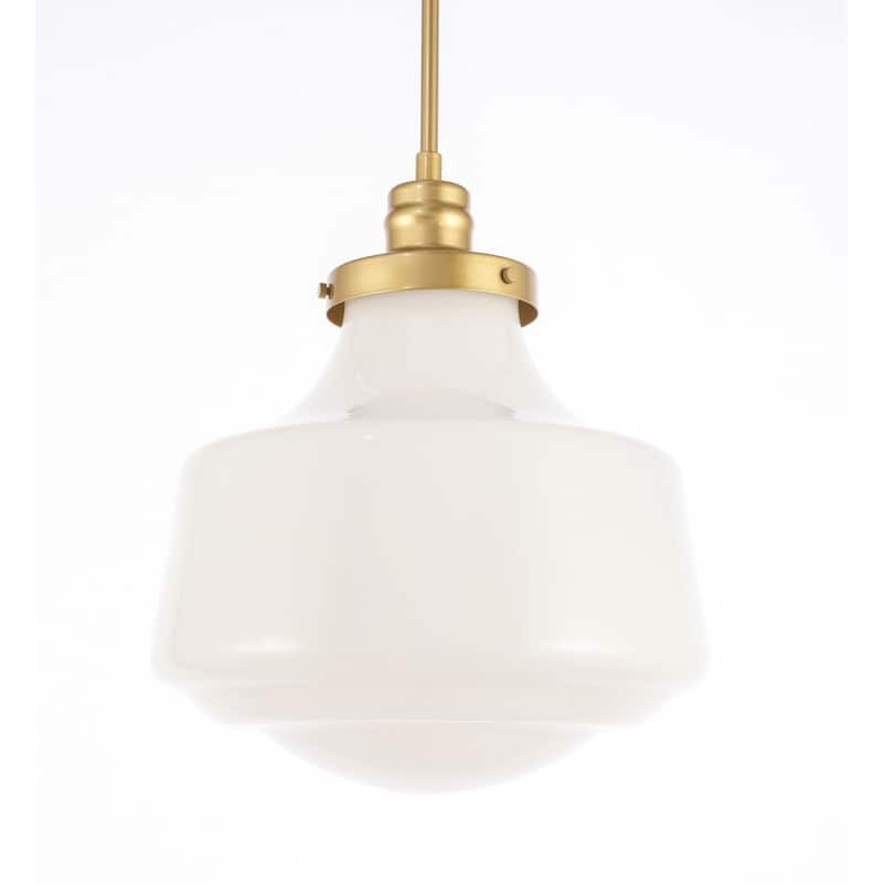 Klyli 11-inch 1-light Frosted Glass Hanging Pendant