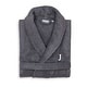preview thumbnail 5 of 26, Authentic Hotel and Spa Unisex Grey Turkish Cotton Terry Bath Robe with White Block Monogram L/XL - J