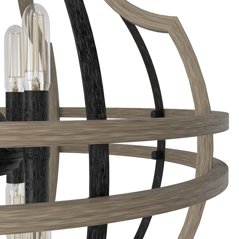 Hunter 19.25" Stone Creek 6-Light Pendant - Entry, Island, Dining Room - Modern Farmhouse, Rustic, Transitional