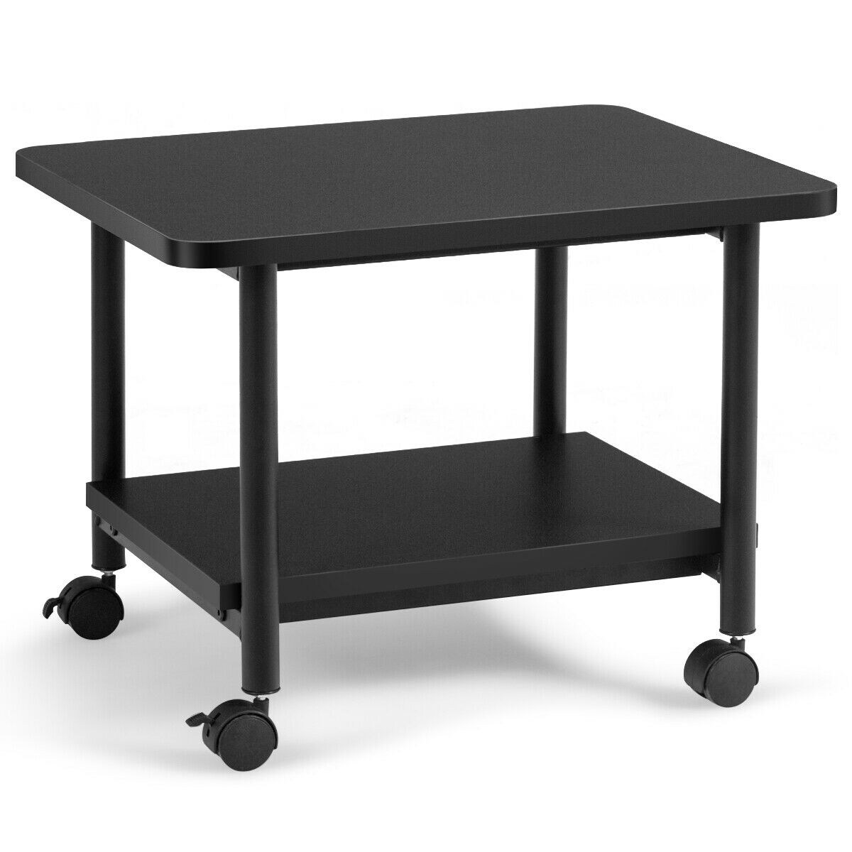 Shop Under Desk Printer Stand With 360 Swivel Casters Black