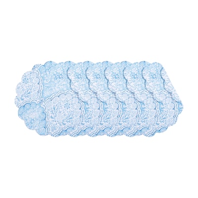 Chinoiserie Coast Round Quilted Placemat Set 6