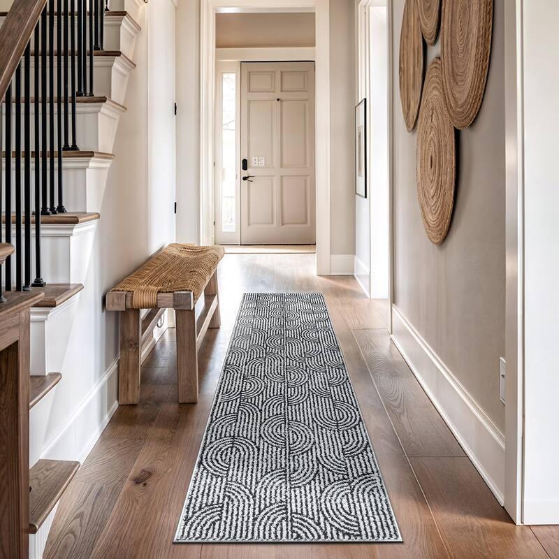 Modern Arch Pattern Stripe Area Rug