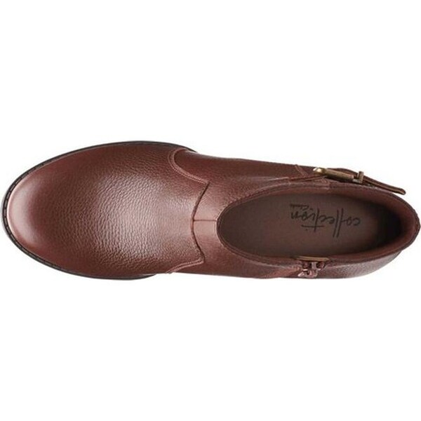 clarks verona gleam leather bootie