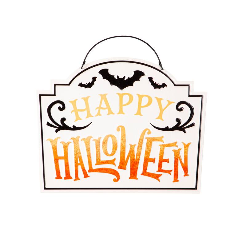 Printed Metal Hanging Halloween Sign