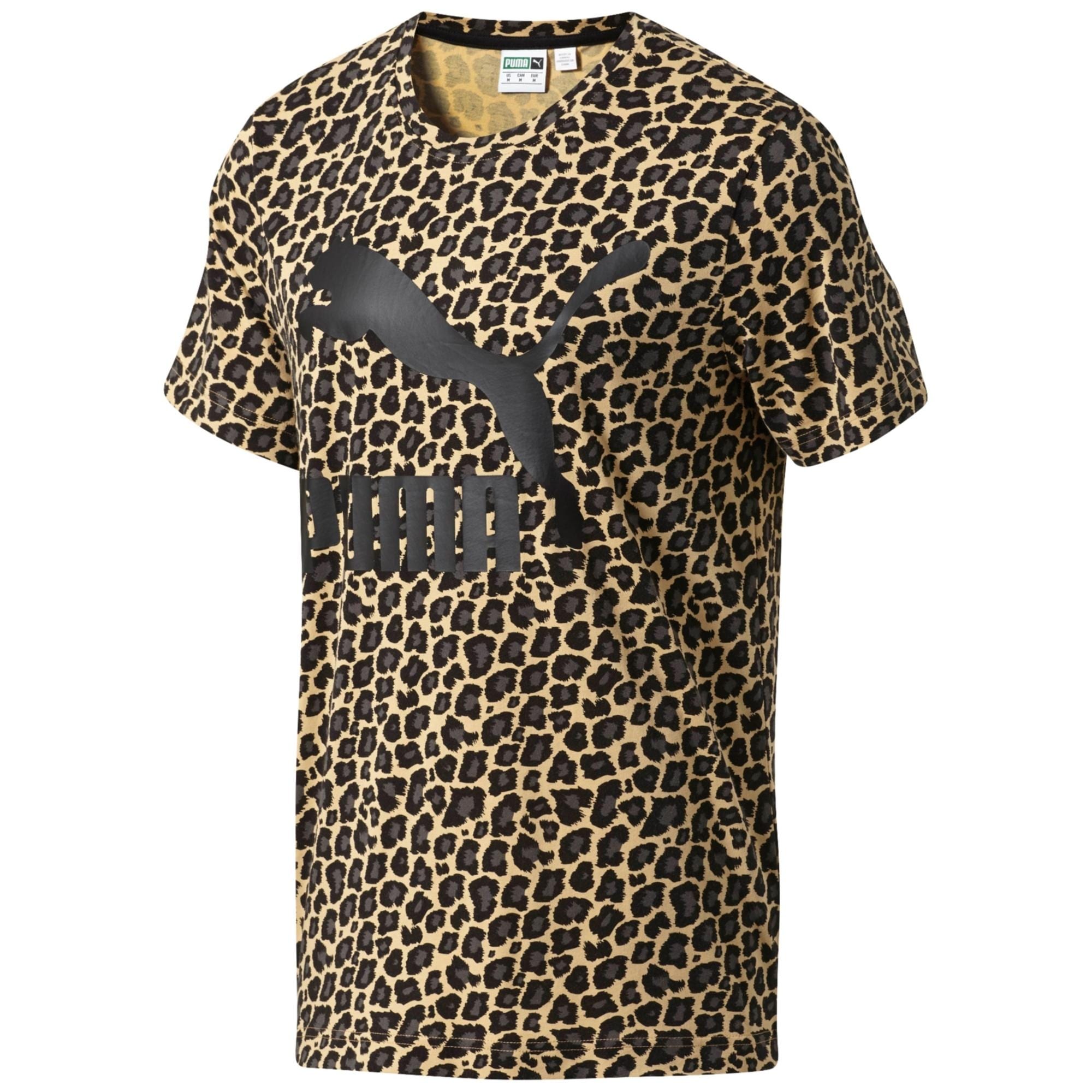 Puma Mens T-Shirt Cheetah Print Logo 