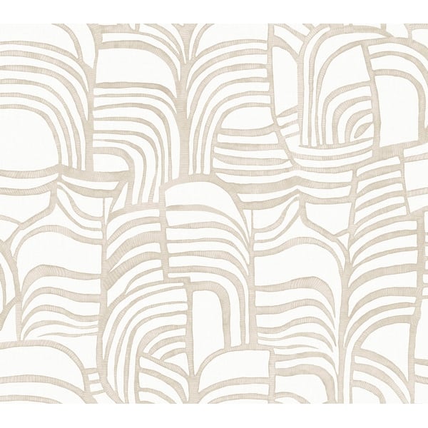 slide 2 of 6, Nikki Chu Featherwork Linen Premium Peel and Stick Wallpaper