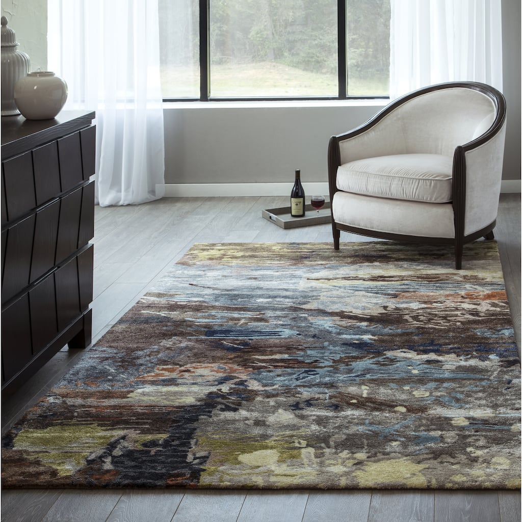 Momeni Millennia Hand Tufted Viscose Contemporary Abstract Area Rug