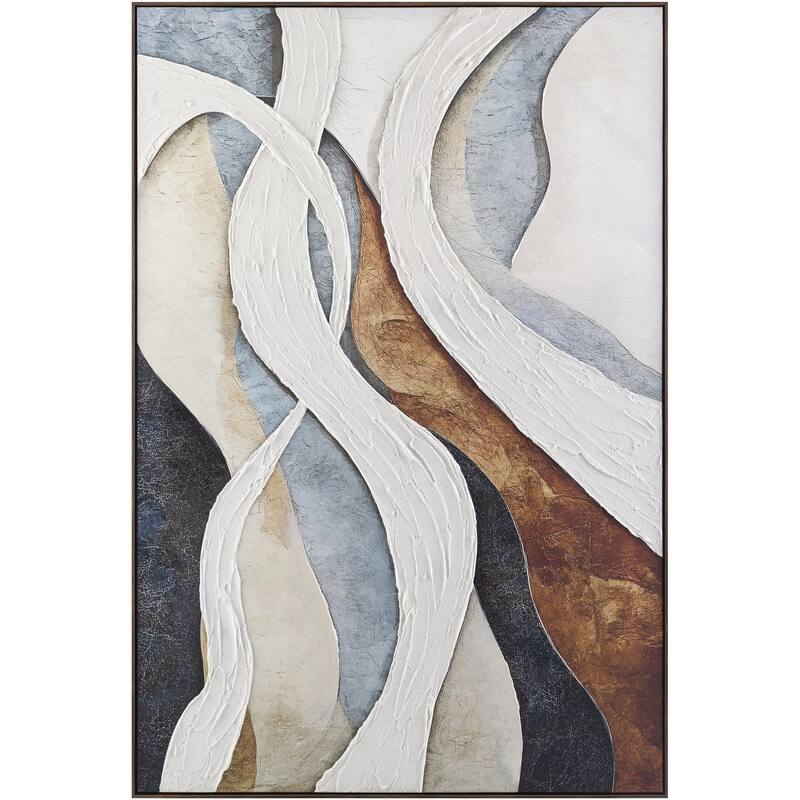 Livabliss Praya Modern Framed Art - Brown