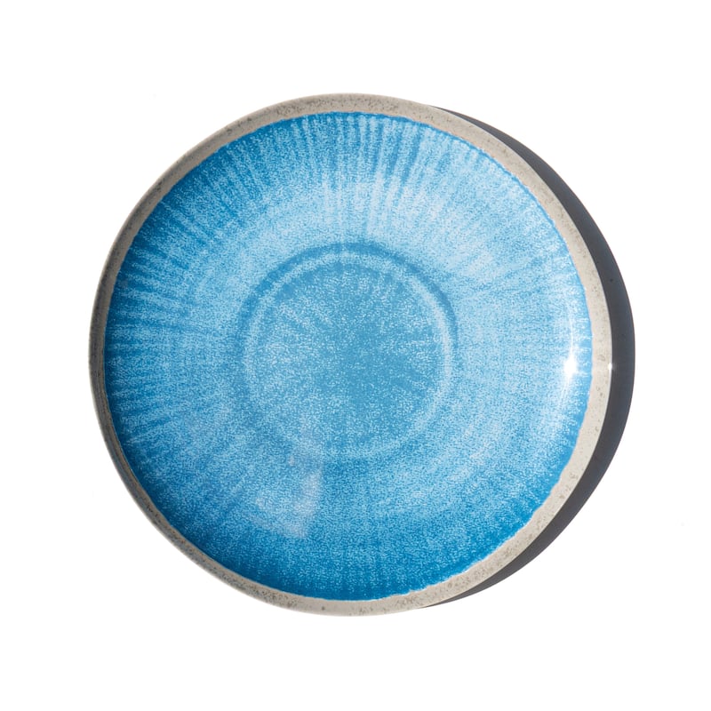 Abode Homewares Coastal Reactive NewWave Melamine Dinner Plate - Blue - 10.5" - Set of 6