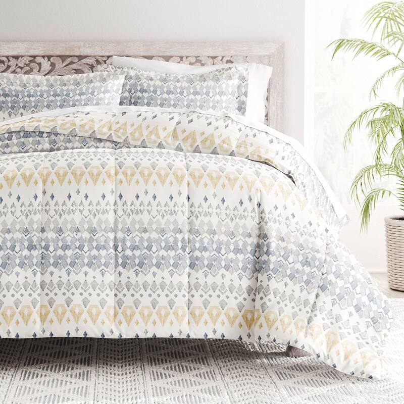 Becky Cameron Mayan Stamp Pattern Reversible Down Alt Comforter Set