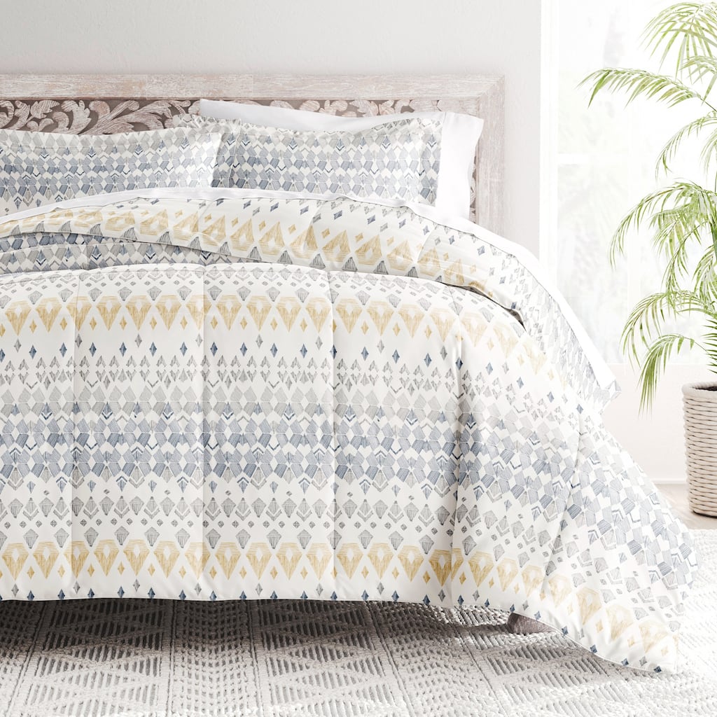 Becky Cameron Mayan Stamp Pattern Reversible Down Alt Comforter Set