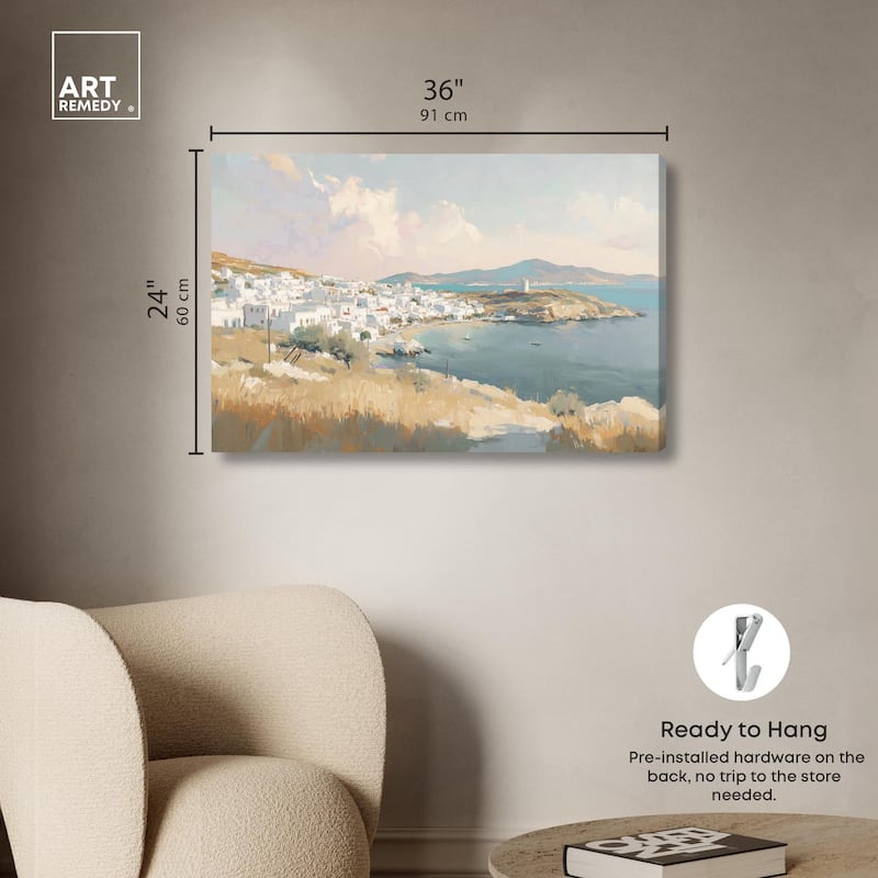 Sunrise Greece Canvas by Art Remedy, Gallery Wrapped
