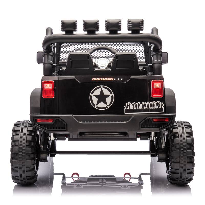 Kids Electric Ride-On Car 24V 400W with Parents Control, 3 Speed Settings, Bluetooth, USB, Music, LED Searchlights