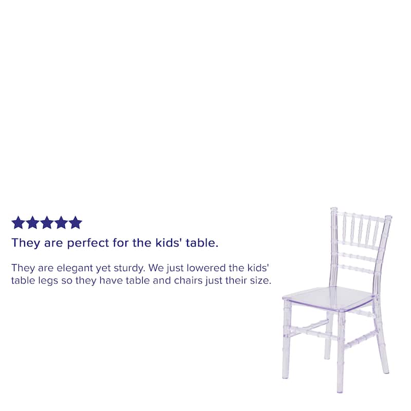 Child's Classic Resin Chiavari Chair for All Occasions
