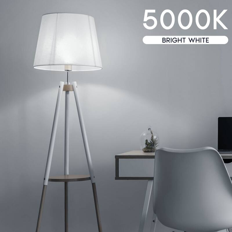 Luxrite A19 LED Light Bulb 9.5W=75W 5000K 1100LM Non-Dimmable E26 Base Damp Rated ETL Listed 24-Pack - Bright White 5000K