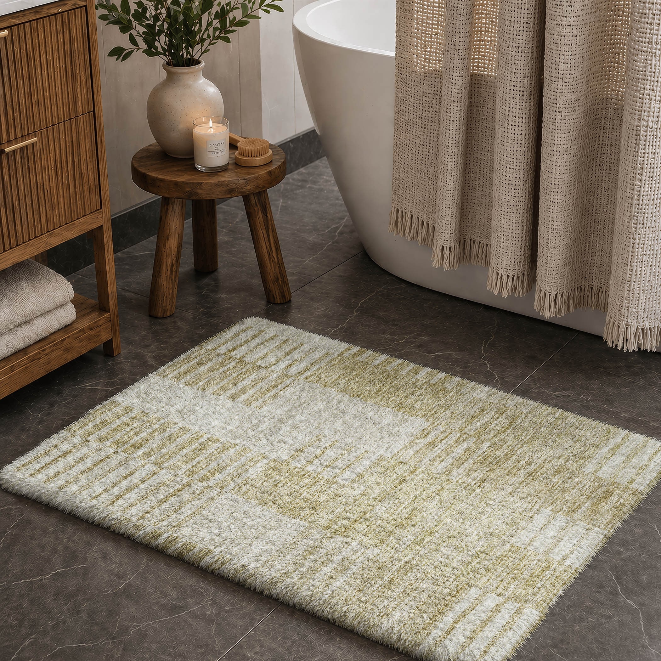 Premium Washable Super Soft Geo Spencer Dream Shag Rug