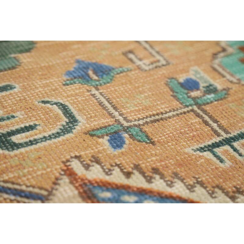 Hand Knotted Oriental 100% Wool Carpet Traditional Medallion Oranges & Rust Tabriz Area Rug - 6' 4'' X 4' 11''