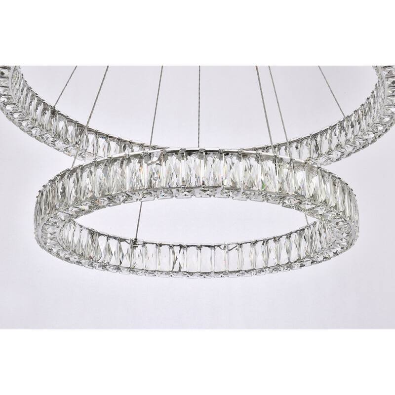 Indigo Home 36 inch LED double ring chandelier