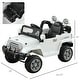 preview thumbnail 3 of 3, Kids Ride-on Car, Off-Road Truck with MP3 Connection, Horn, Steering Wheel, Remote Control, 12V Motor - White