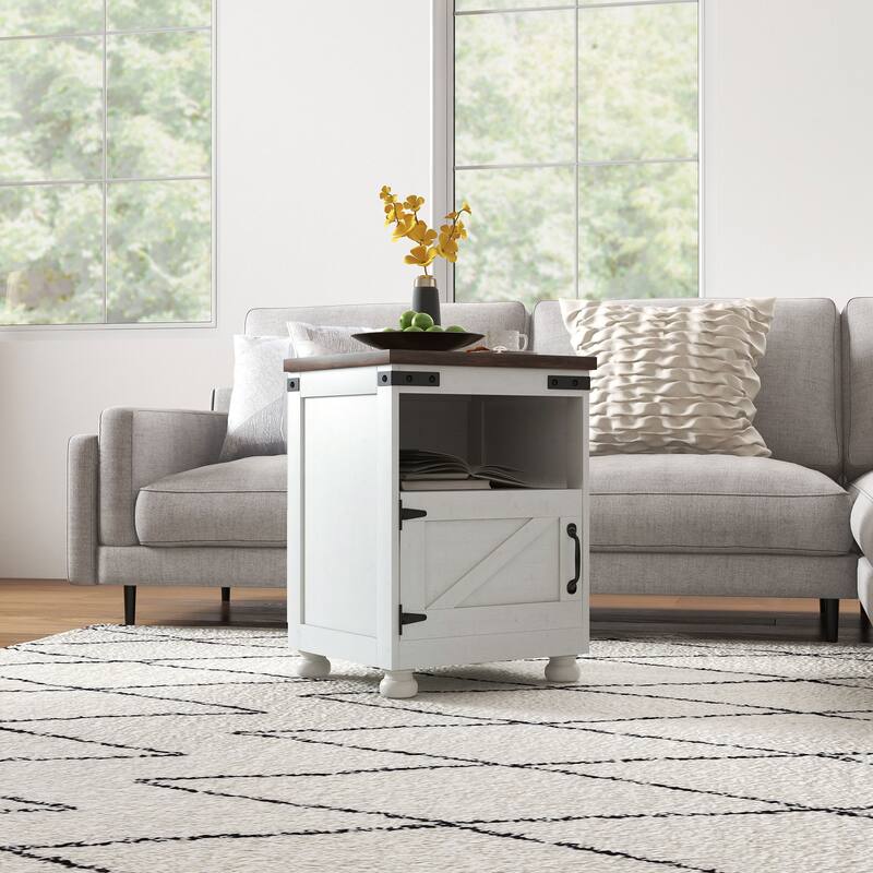Small Side Table Sofa Table with Storage