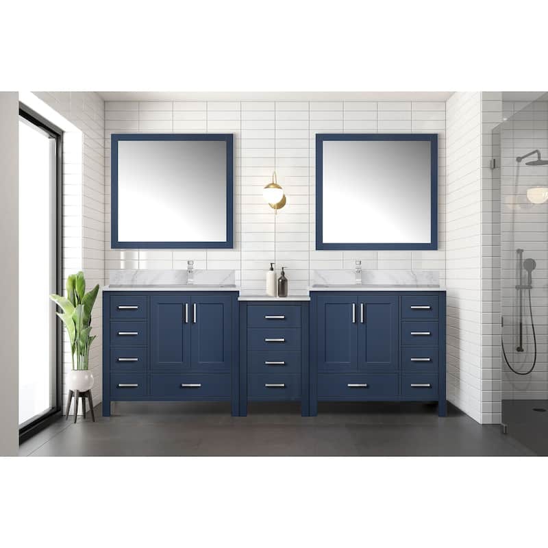 Coraline 92 in W x 22 in D Double Bath Vanity and Carrara Marble Top