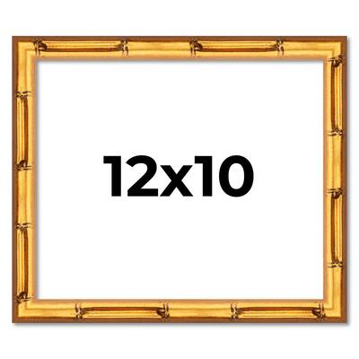 12x10 Frame Gold Bamboo Solid Wood Picture Frame | 1 Inch Moulding