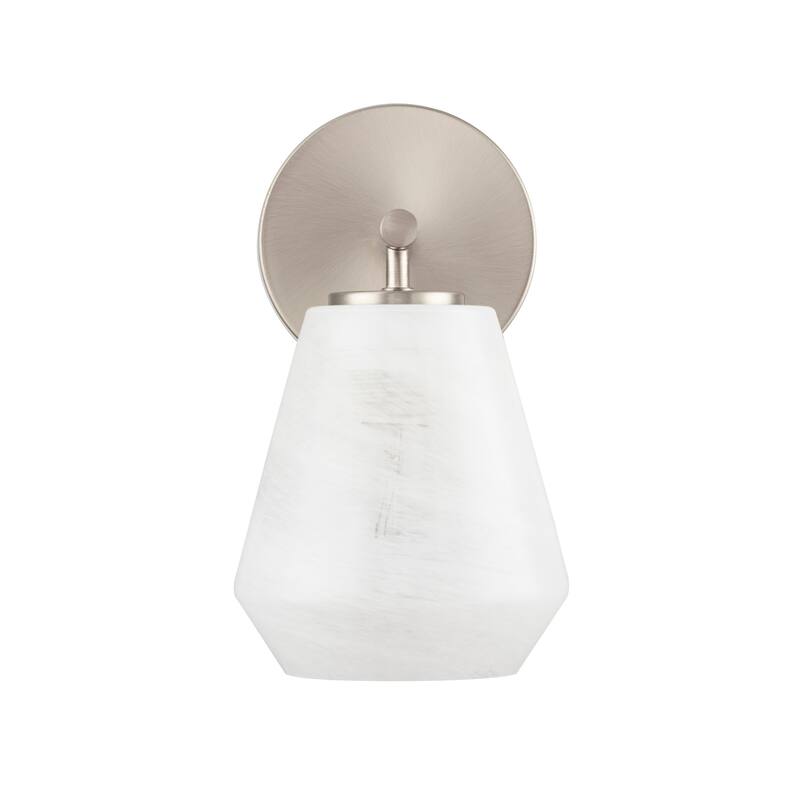 Artcraft Brooke 1-Light Wall Sconce - Wispy White Glassware Shade