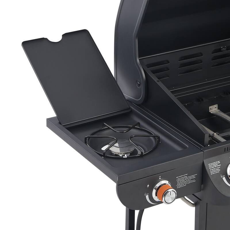 GDF Studio - Ironcrest Pro Outdoor Propane Gas Grill with Side Burner