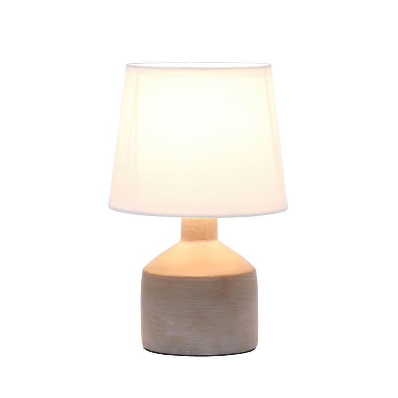 Mini Bocksbeutal Table Lamp with Tapered Shade - 9.5" - Gray and White