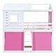 preview thumbnail 7 of 17, Playhouse & Beautiful Design Wood House Bed with Build-in Ladder, Surdy Construction, Pink