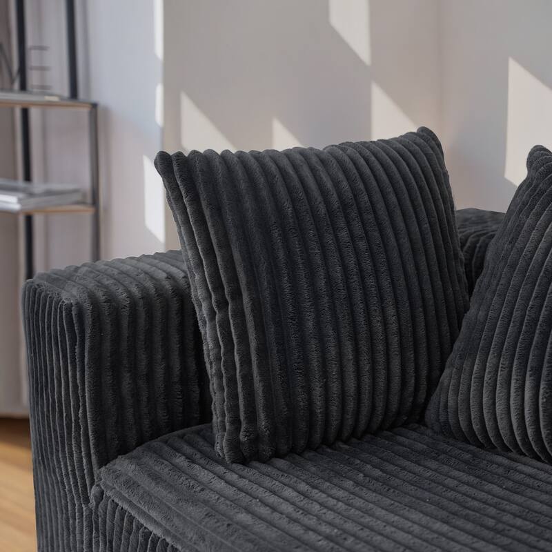 Sofa 130-in Casual Black 4 -seater Reclining Sectional - 8' x 10'