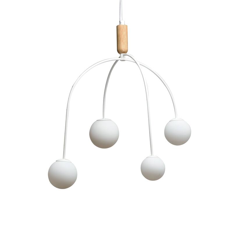 Luminous Sphere Frosted Glass Pendant - White