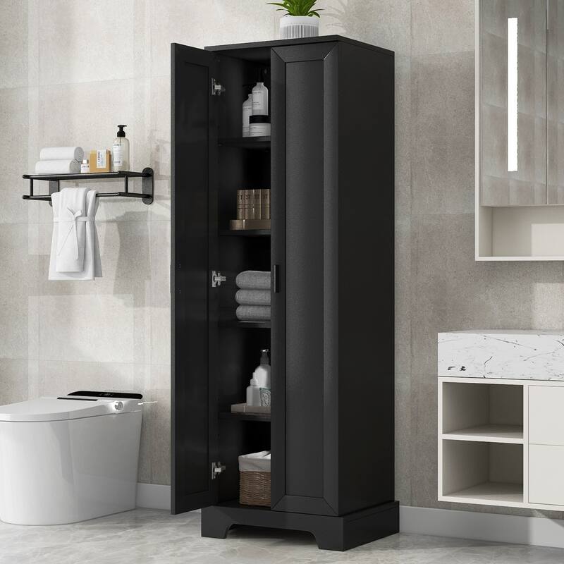 Storage Cabinet with Two Doors & Adjustable Shelf