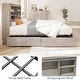 preview thumbnail 15 of 15, Bed Frame with High Storage Bookcase Headboard, 4 Storage Drawers, Built In Charging Station