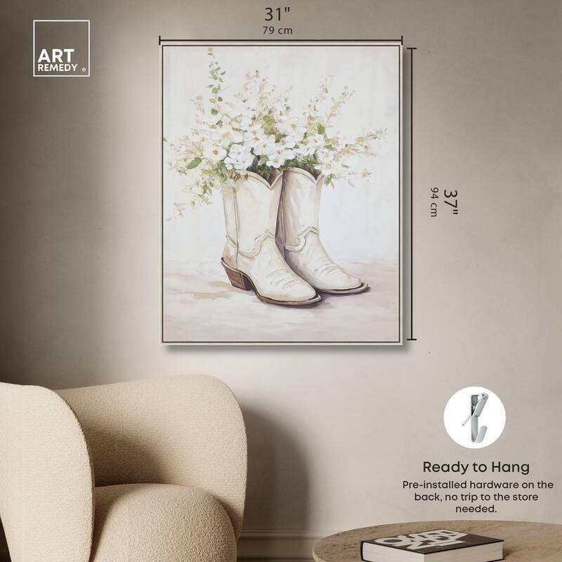 Prairie Bloom Boots Canvas by Art Remedy
