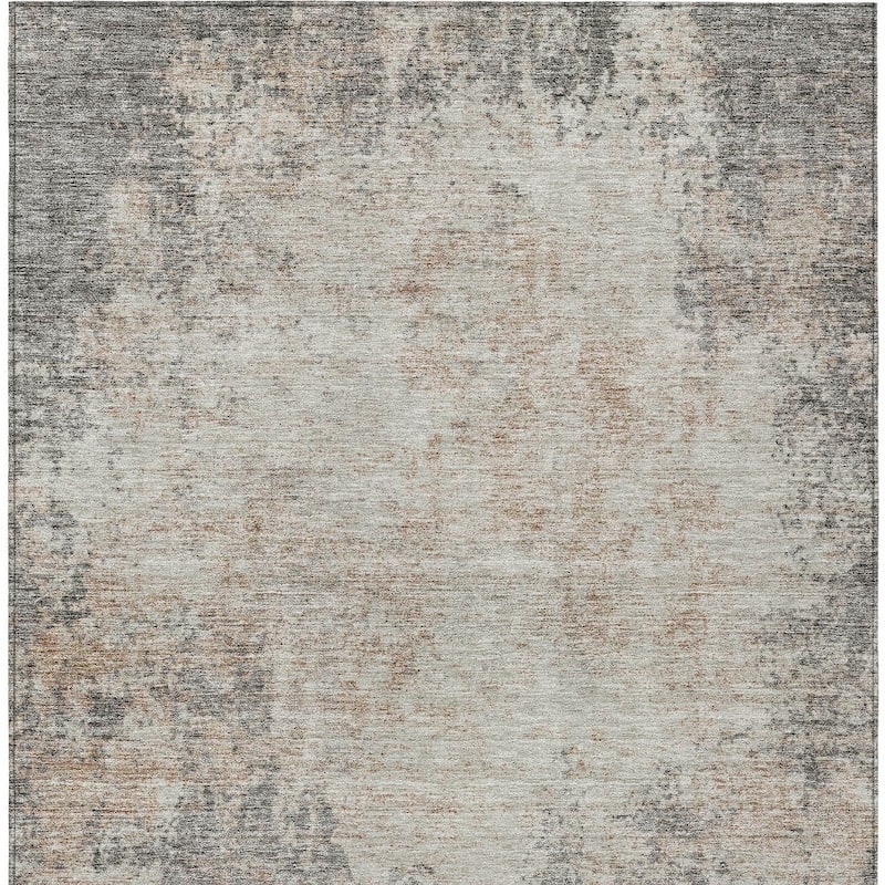 HomeRoots Abstract Transitional Rectangle Outdoor Rug