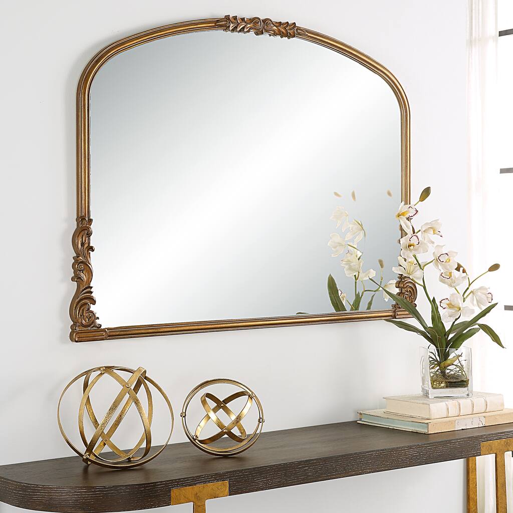 Copper Grove Antique Gold Baroque Victorian Wall Mirror