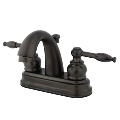 Knight Two-Handle 3-Hole Deck Mount 4 in. Centerset Bathroom Faucet